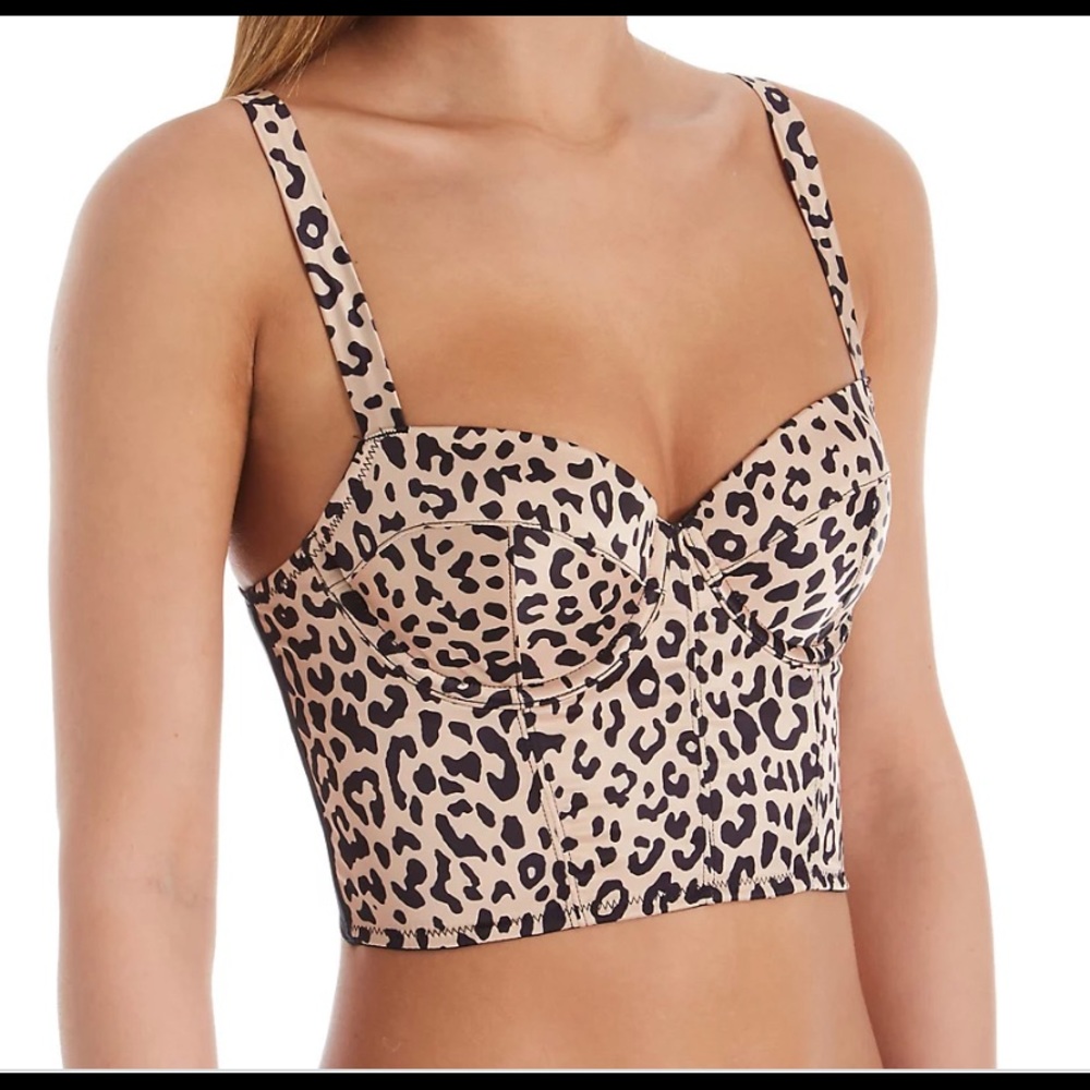 NWT DKNY Leopard bustier